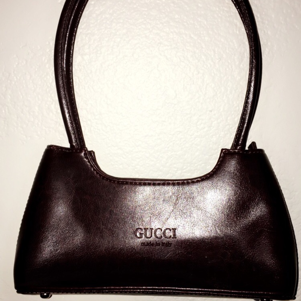 Vintage Gucci Brown Leather Handbag